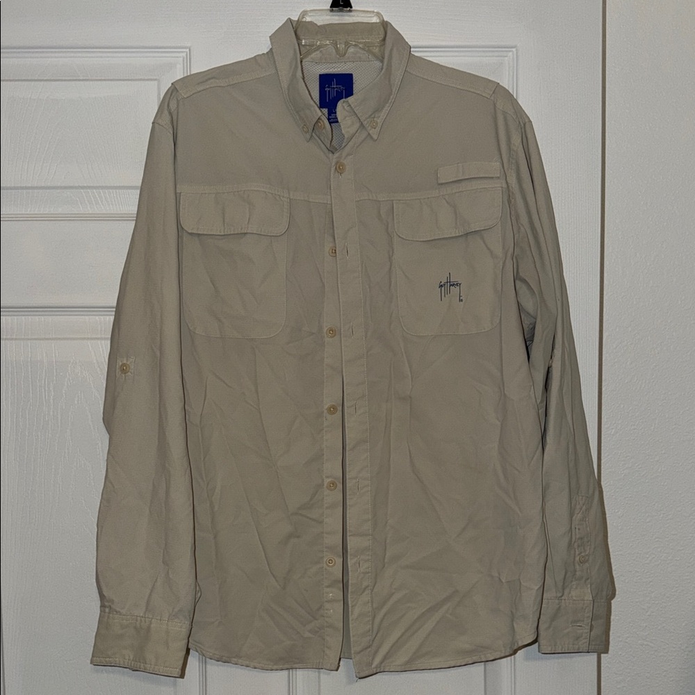 Guy Harvey Khaki Button-Up Shirt Jacket